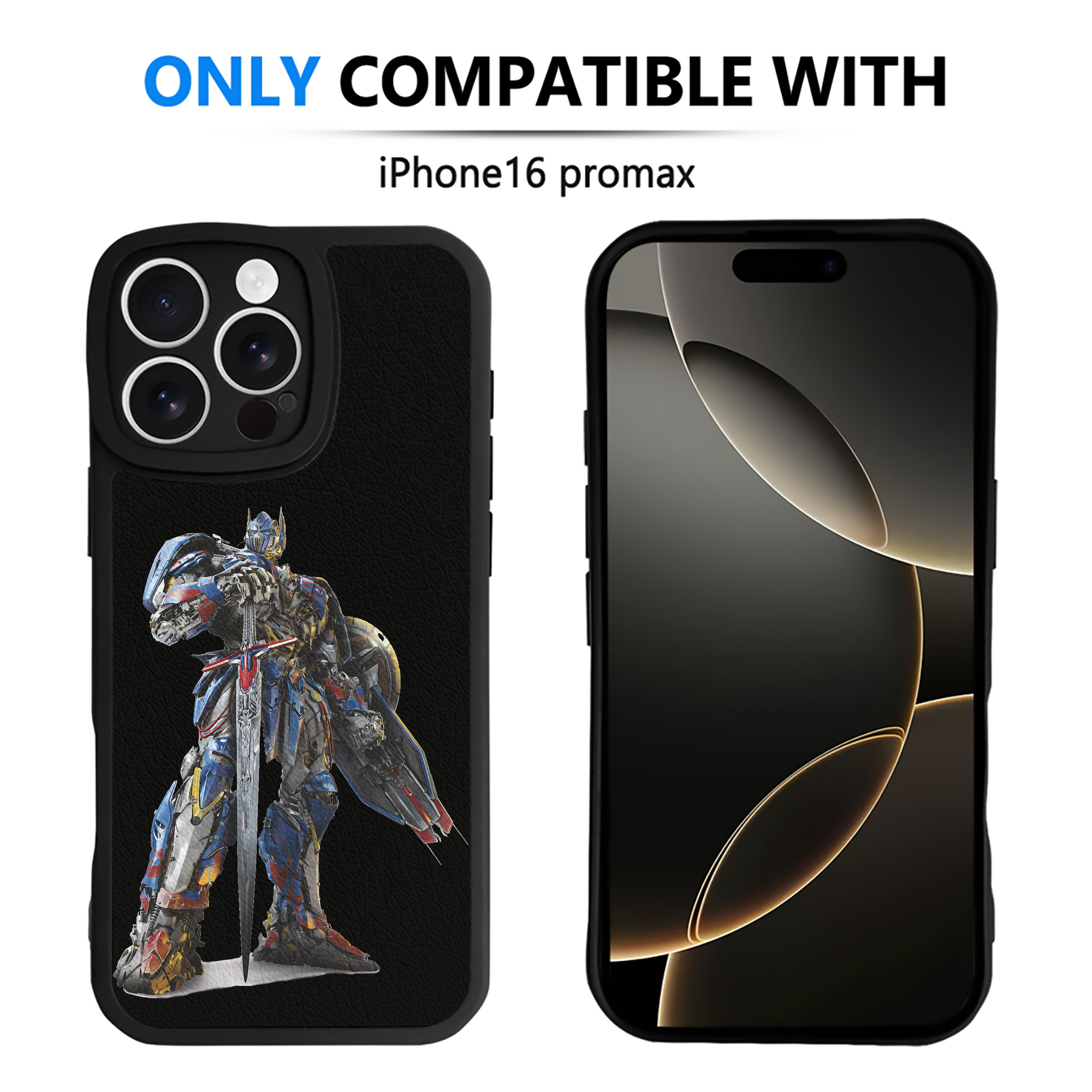 （画像用） Transformers トランスフォーマー 【iPhone 16シリーズ対応】シリコンスマホケース（レザー調） 材質：シリコン